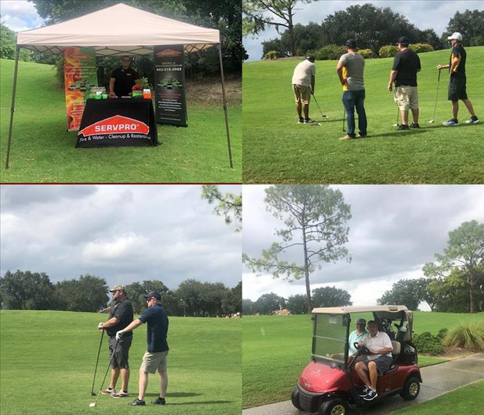 Golfers at the Webber University Golf Tournament in Haines City 