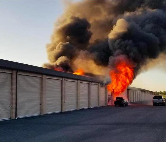Storage facility on fire